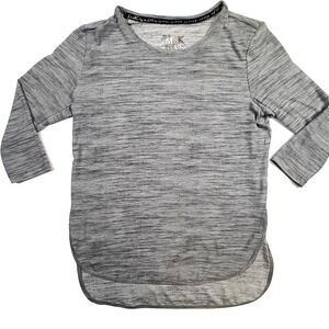 Original Muk Luks Womens XS Gray Velour Round Neck 3/4 Sleeve Stretchy Sleep Top